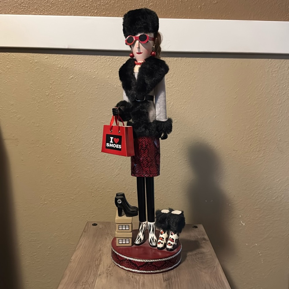 Fashionable Figurine with Red Accessories